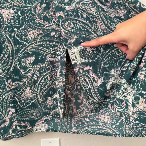 Indigo Rose Womens Green Maxi Dress Paisley 3/4 Sleeve Multicolor Size Large - Picture 8 of 12